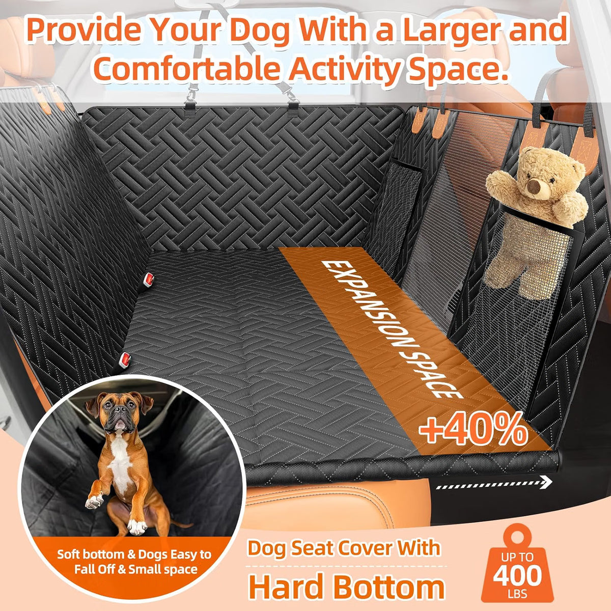 CozySeats™ - Hard Bottom Dog Car Seat Protector