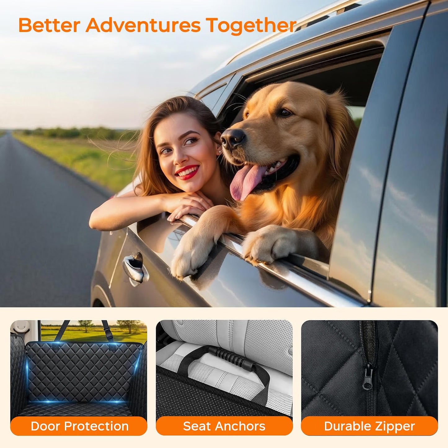 CozySeats™ - Hard Bottom Dog Car Seat Protector